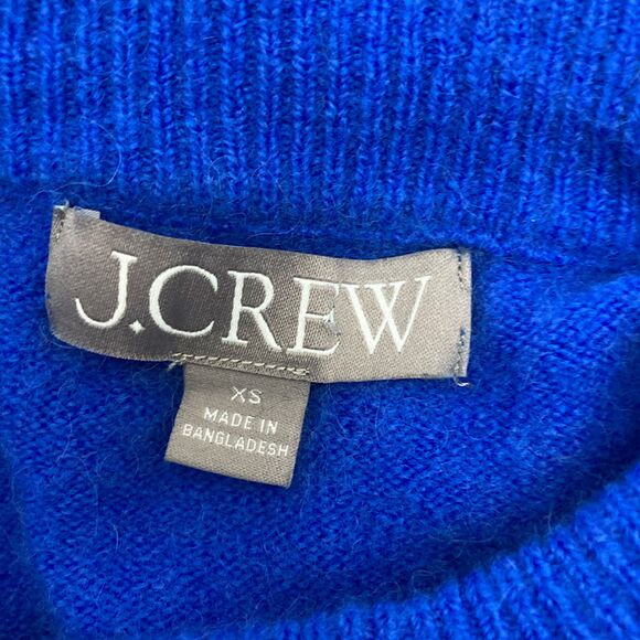 J.Crew Fair Isle Sweater XS Merino Wool Alpaca Blue Crewneck Long Sleeve - Picture 12 of 13